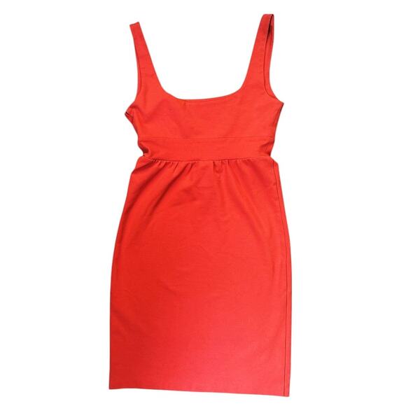 Diane Von Furstenberg Sleeveless Stretch Orange Midi Dress Size 4 - Picture 5 of 8